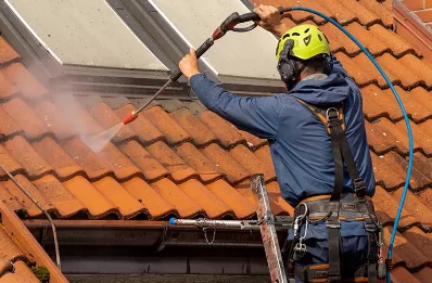 Démoussage et hydrofuge de toiture à Gueudecourt